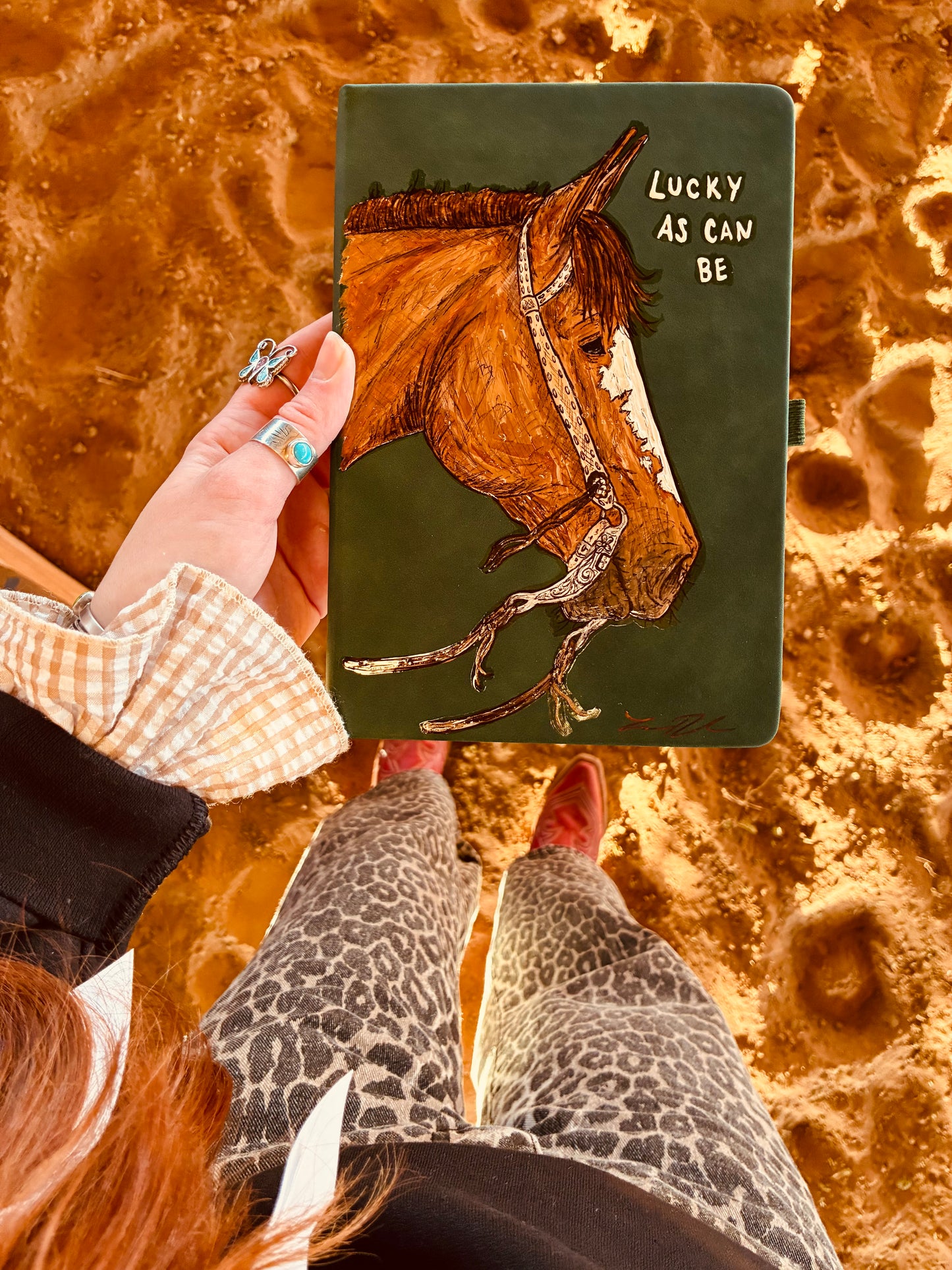 Lucky As Can Be Lined Notebook