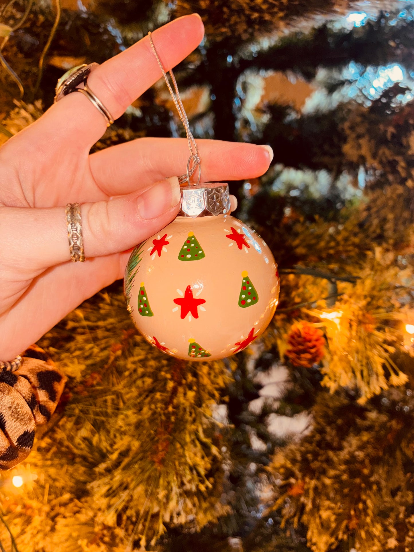 Wreath Small HANDPAINTED Ornament