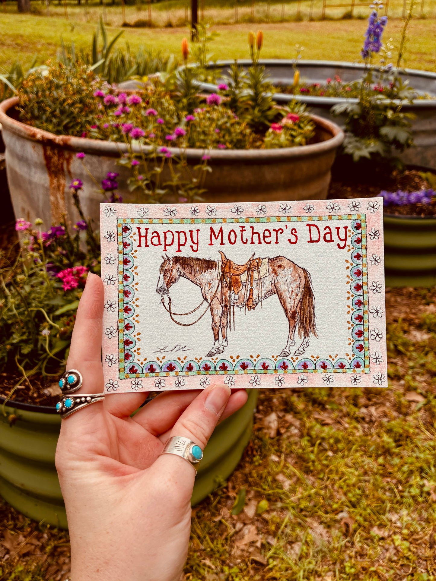 Mika Handpainted Mother’s Day Card