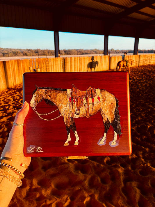 Temple Wooden Watch or Jewelry Box