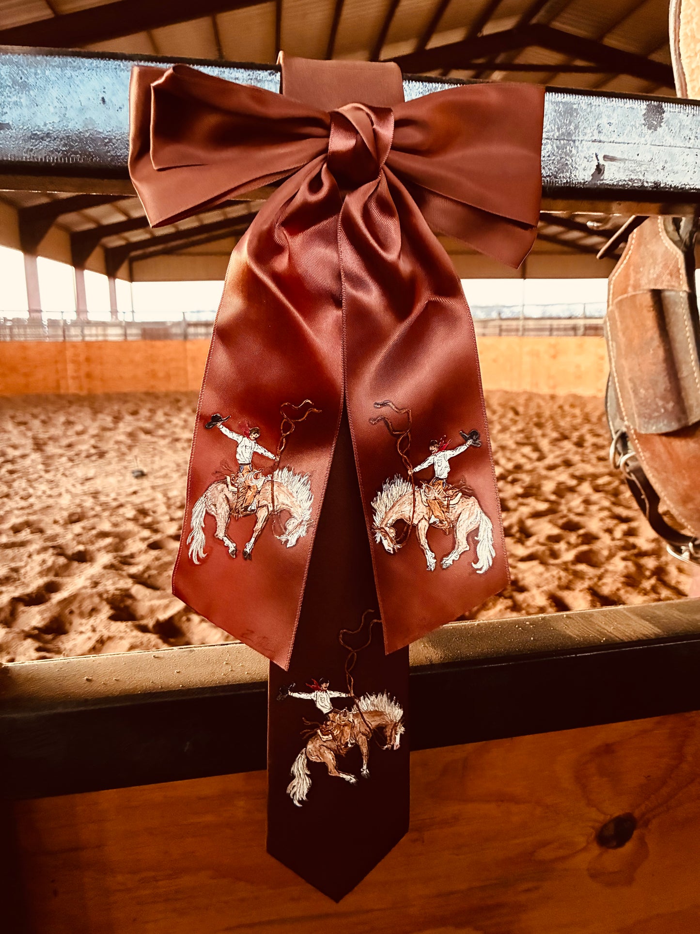 Teller Brown HANDPAINTED Hairbow