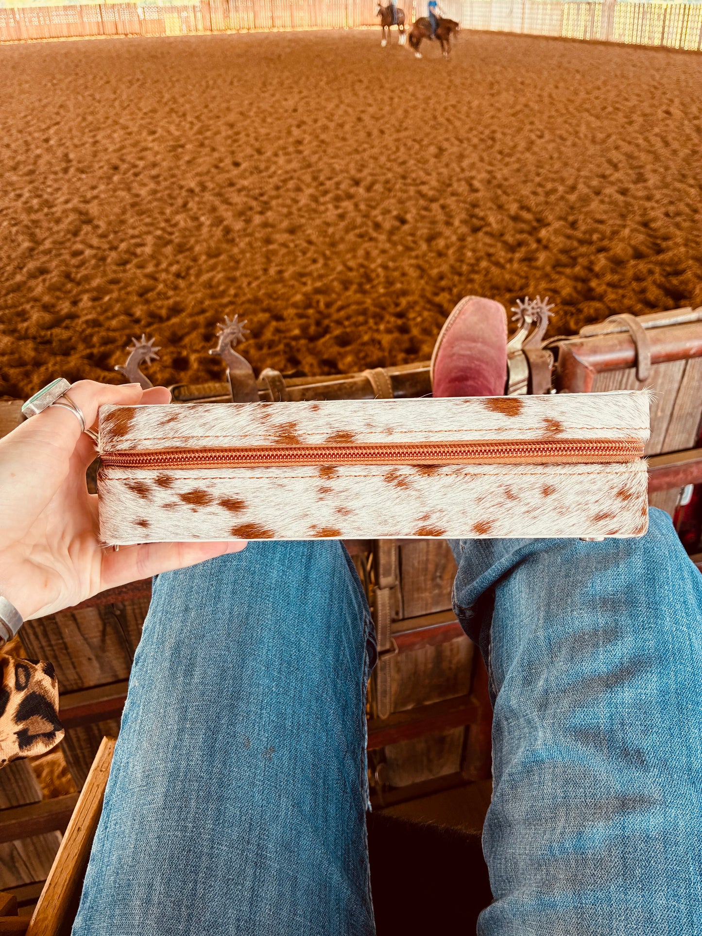 Linda Lou Handpainted Cowhide Case