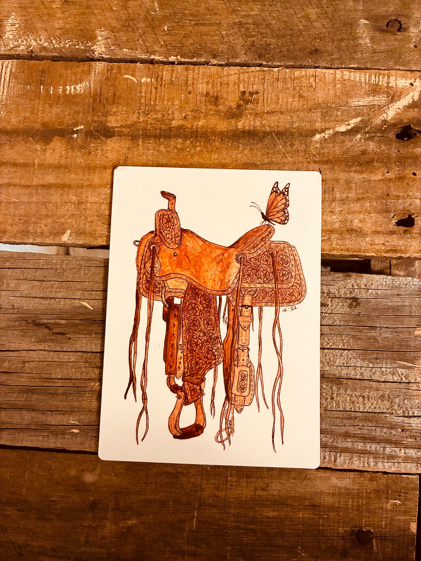 Damaged Flutterby Ride Magnet 4x5.5