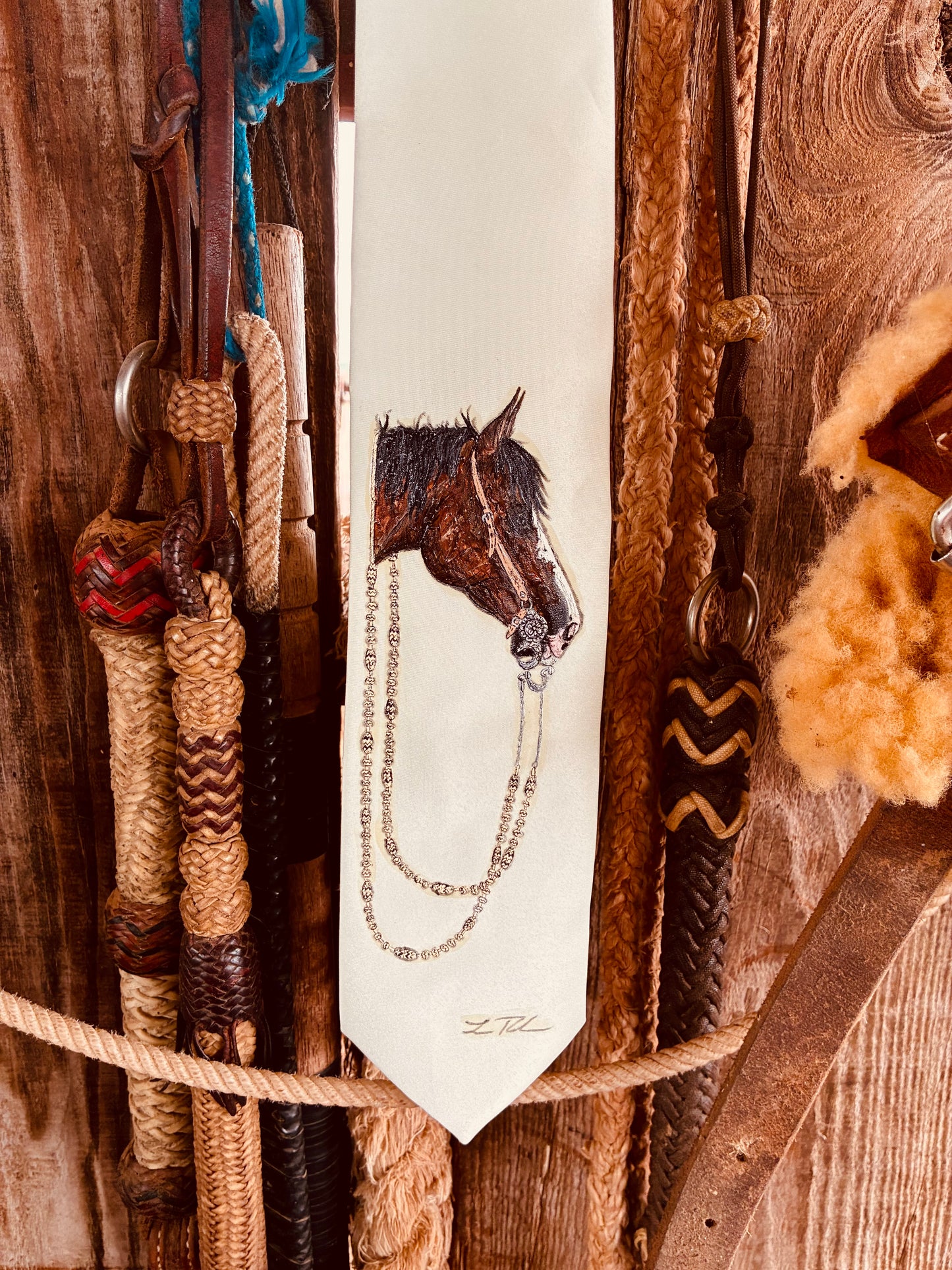 McCrae White Handpainted Necktie