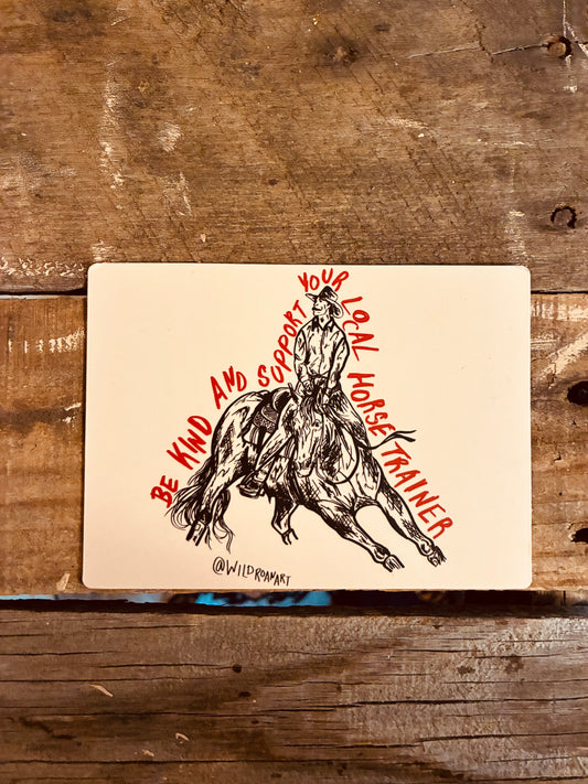Damaged Horse Trainer Magnet 4x5.5