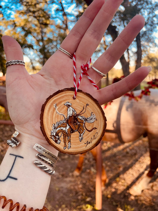 North Pole Hanpainted Wood Ornament