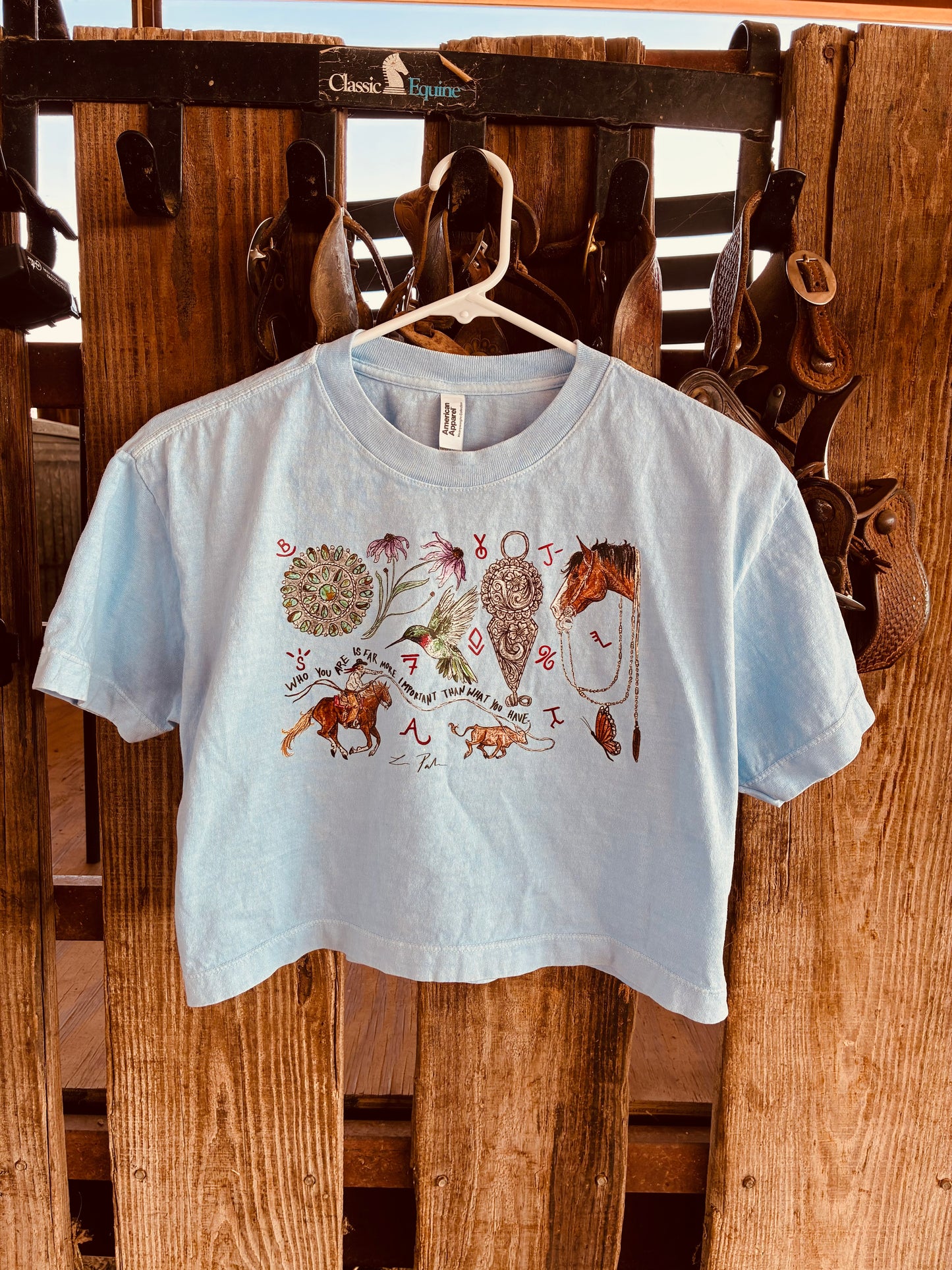 Who You Are Cotton Cropped Tee Small