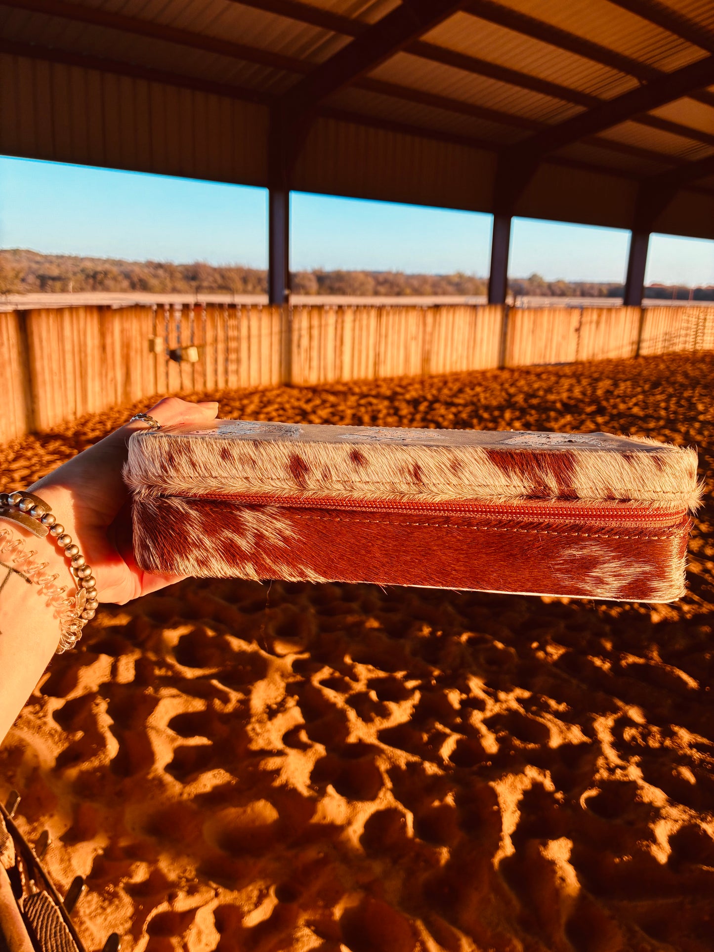 Trio Handpainted Cowhide Case