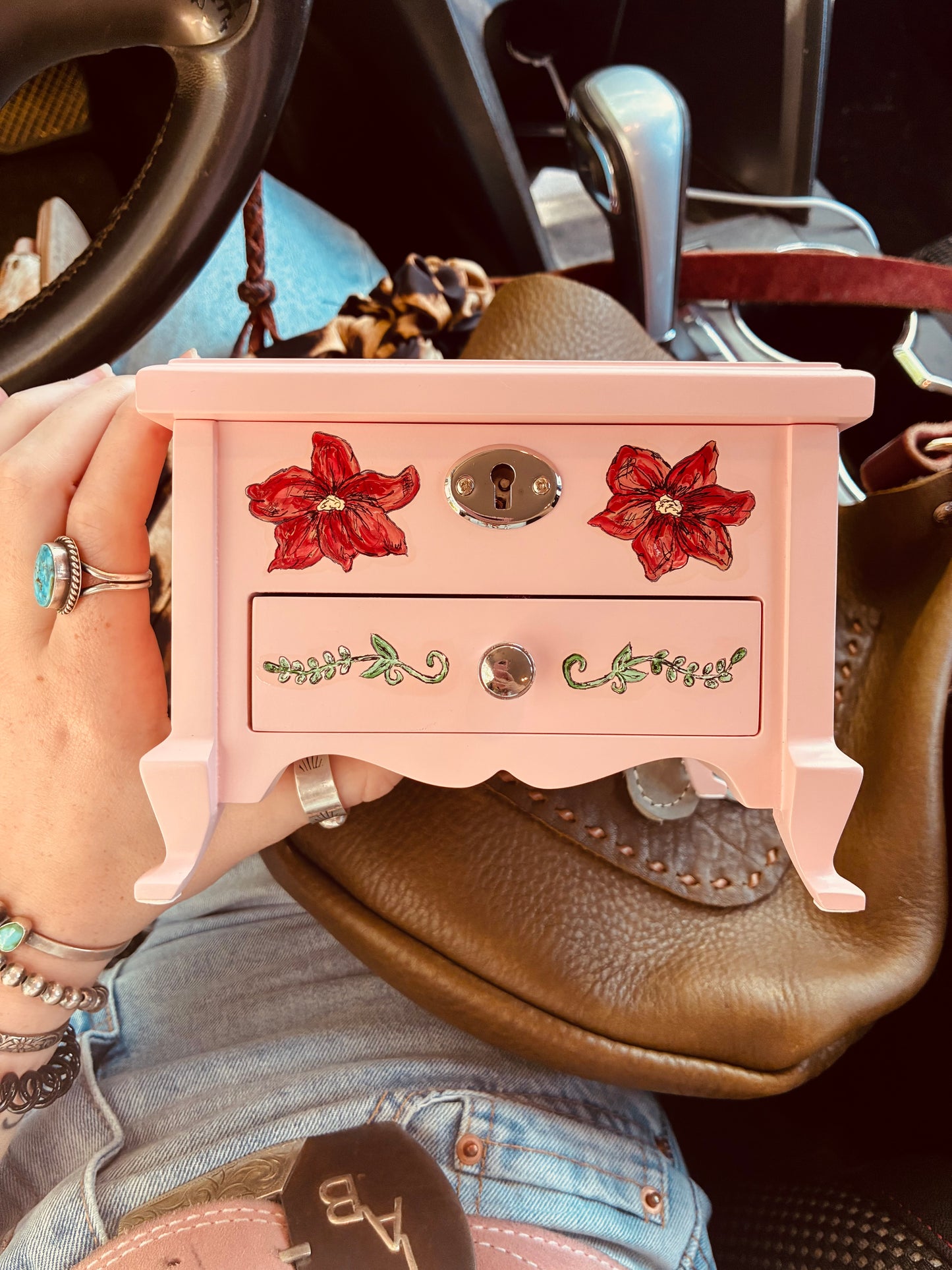 Millie HANDPAINTED Jewelry Music Box