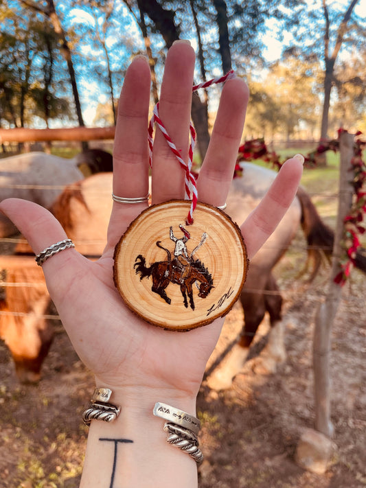 Joseph Hanpainted Wood Ornament