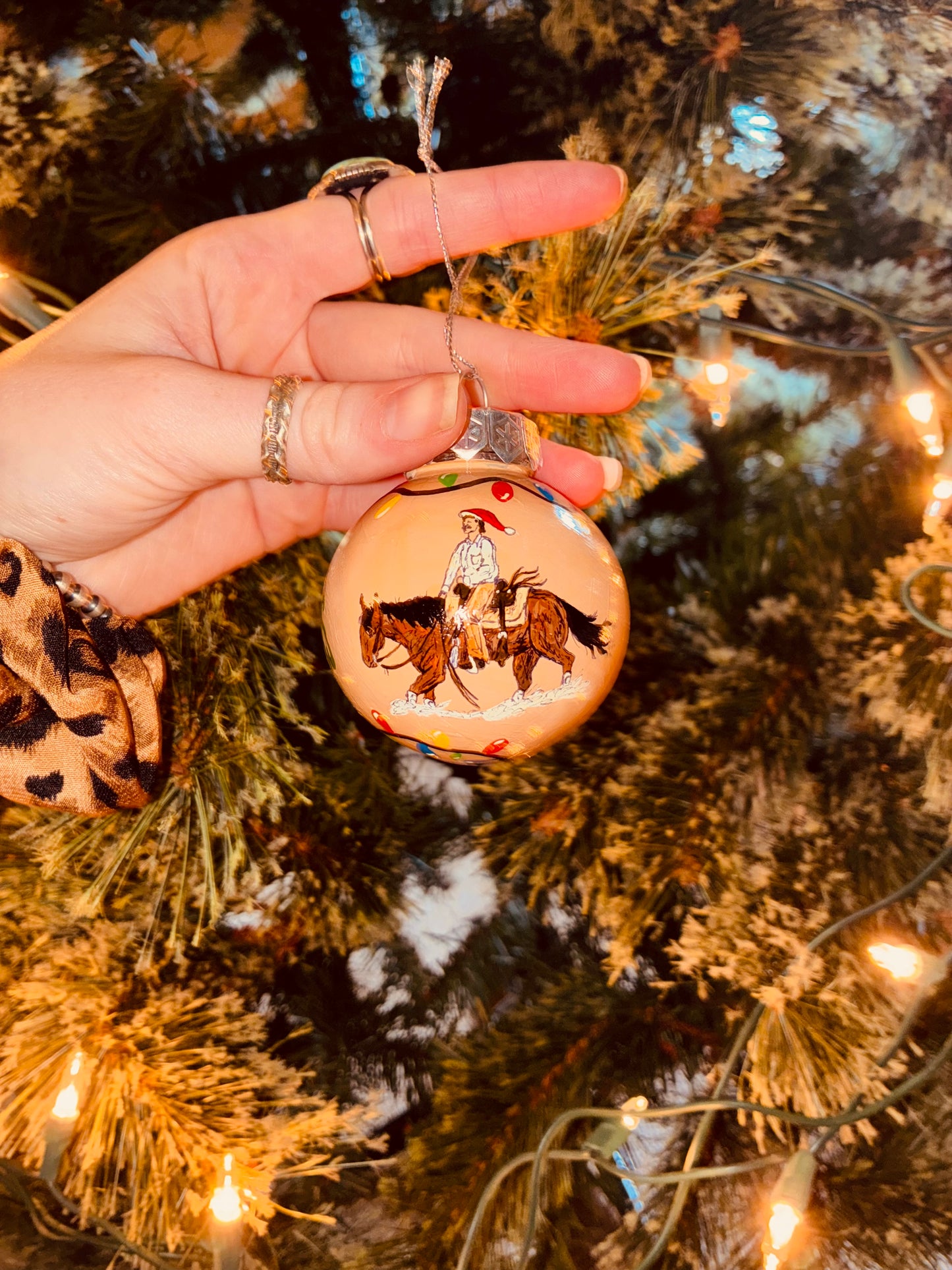 Lights Small HANDPAINTED Ornament