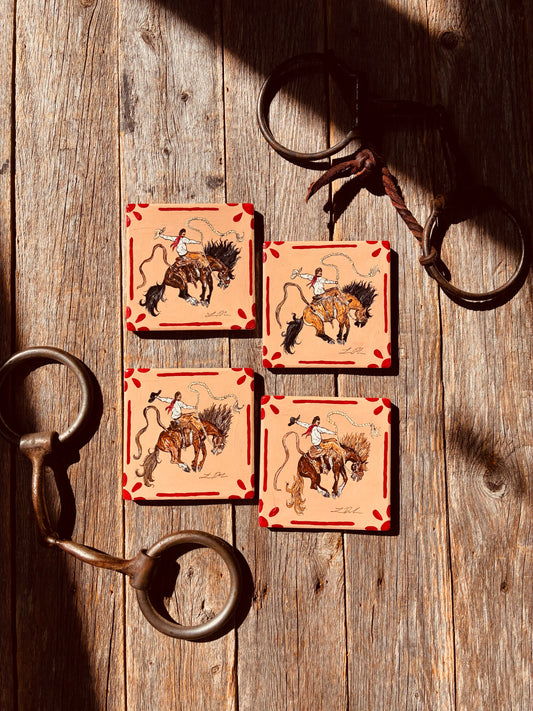 Bronco Handpainted Coasters
