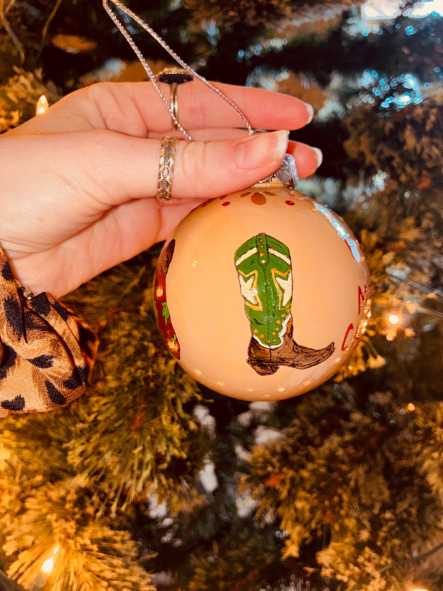 Boots Large HANDPAINTED Ornament