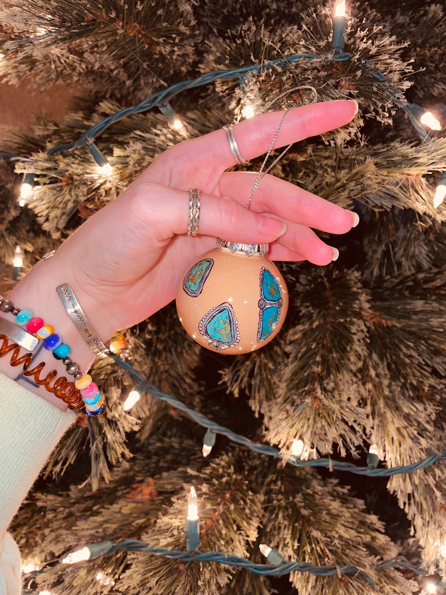 Under My Tree HANDPAINTED Ornament