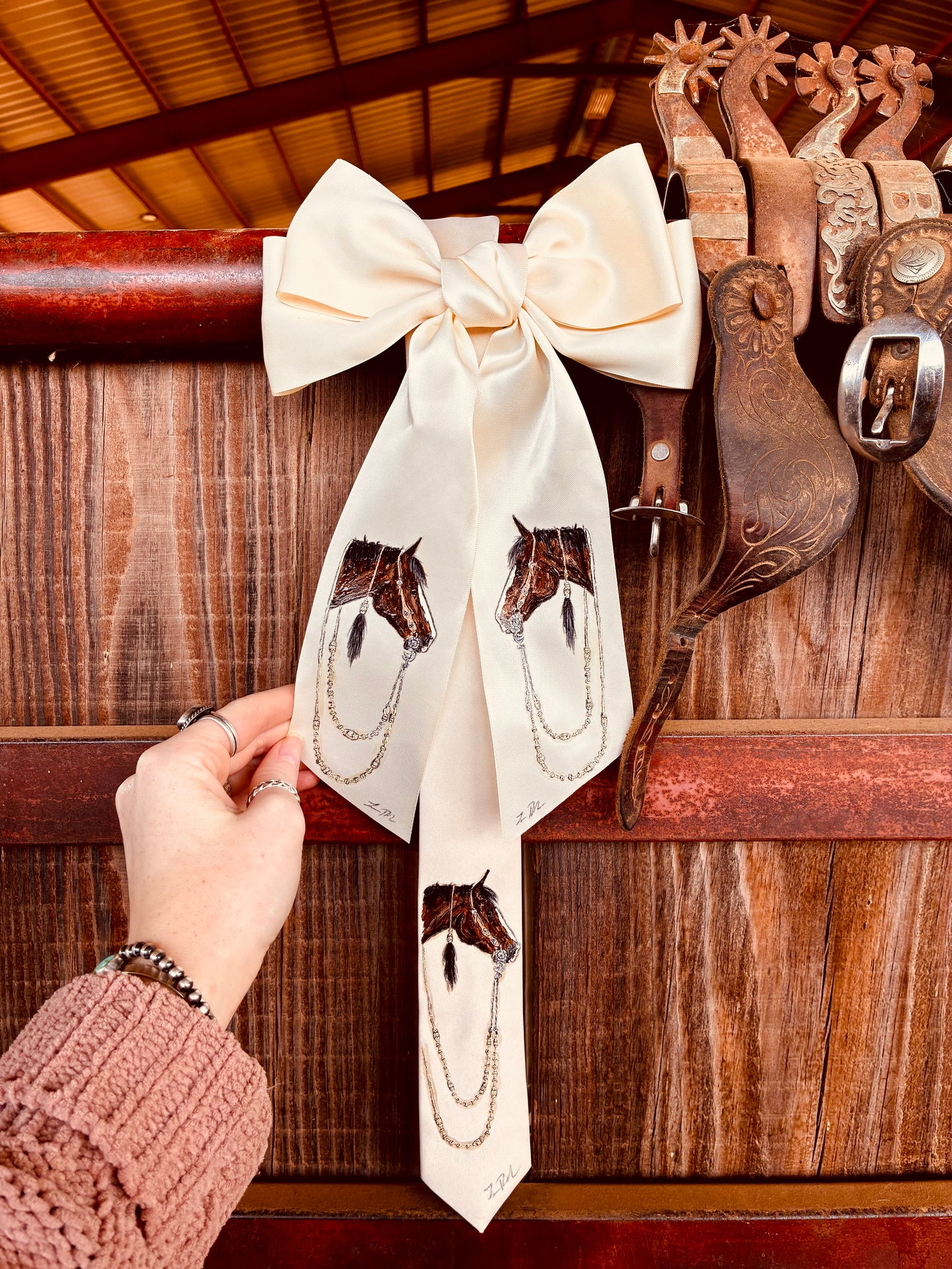 Newt Skinny White Handpainted Necktie