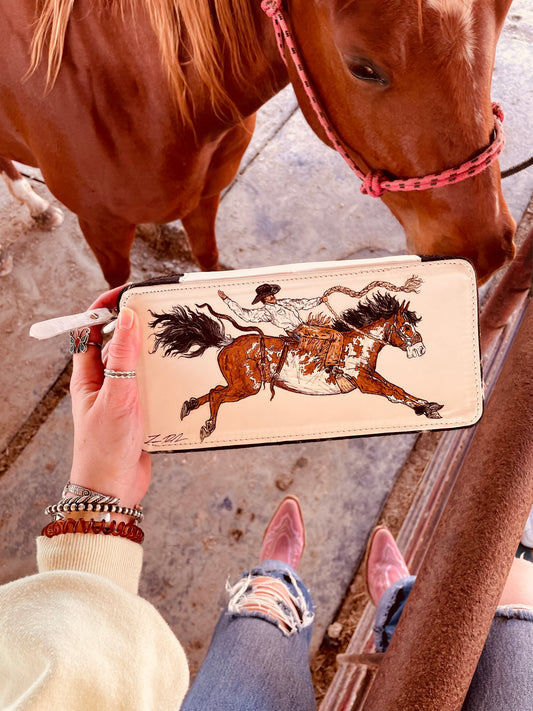 Dottie Handpainted Cowhide Case