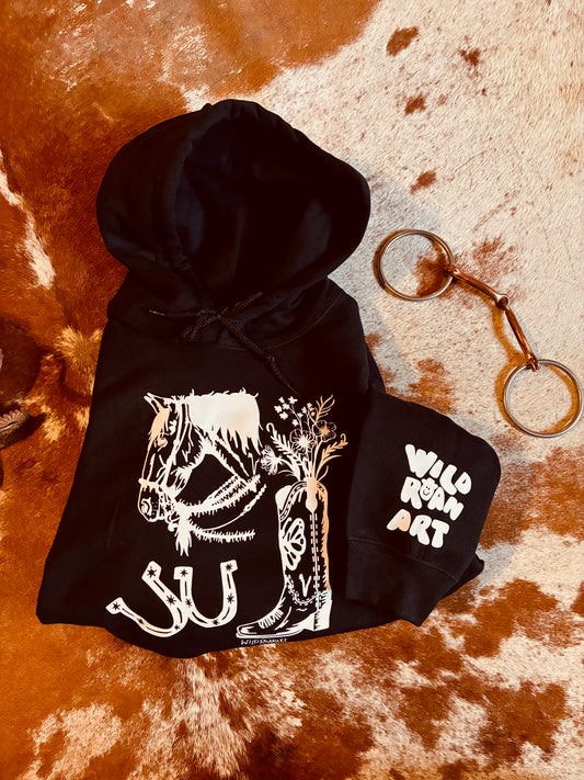 Cowgal Vibes Black Hoodie