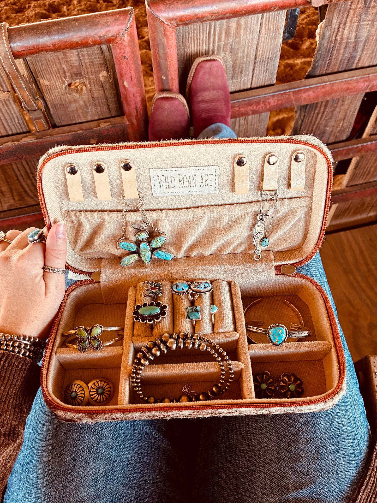 Vibes Handpainted Cowhide Case