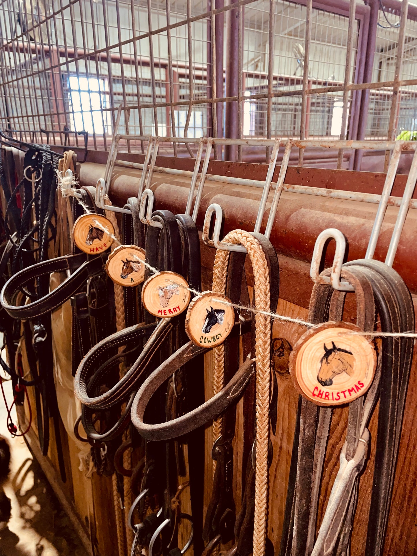 Have A Merry Cowboy Christmas Wooden Garland