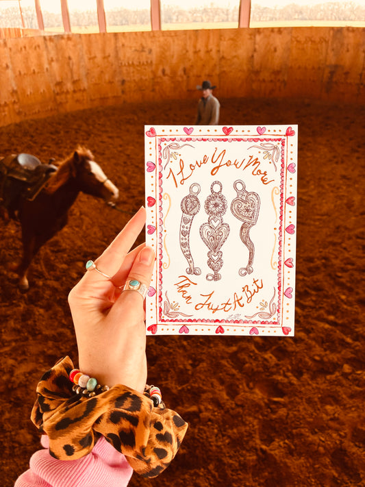 Just A Bit Handpainted Valentine Card