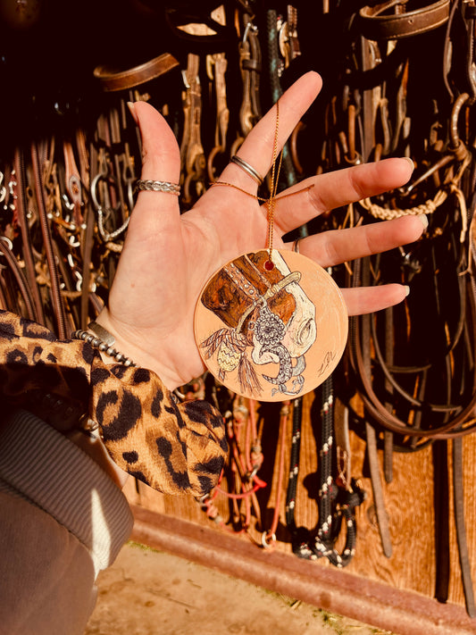 Mistletoe Hanpainted Ornament