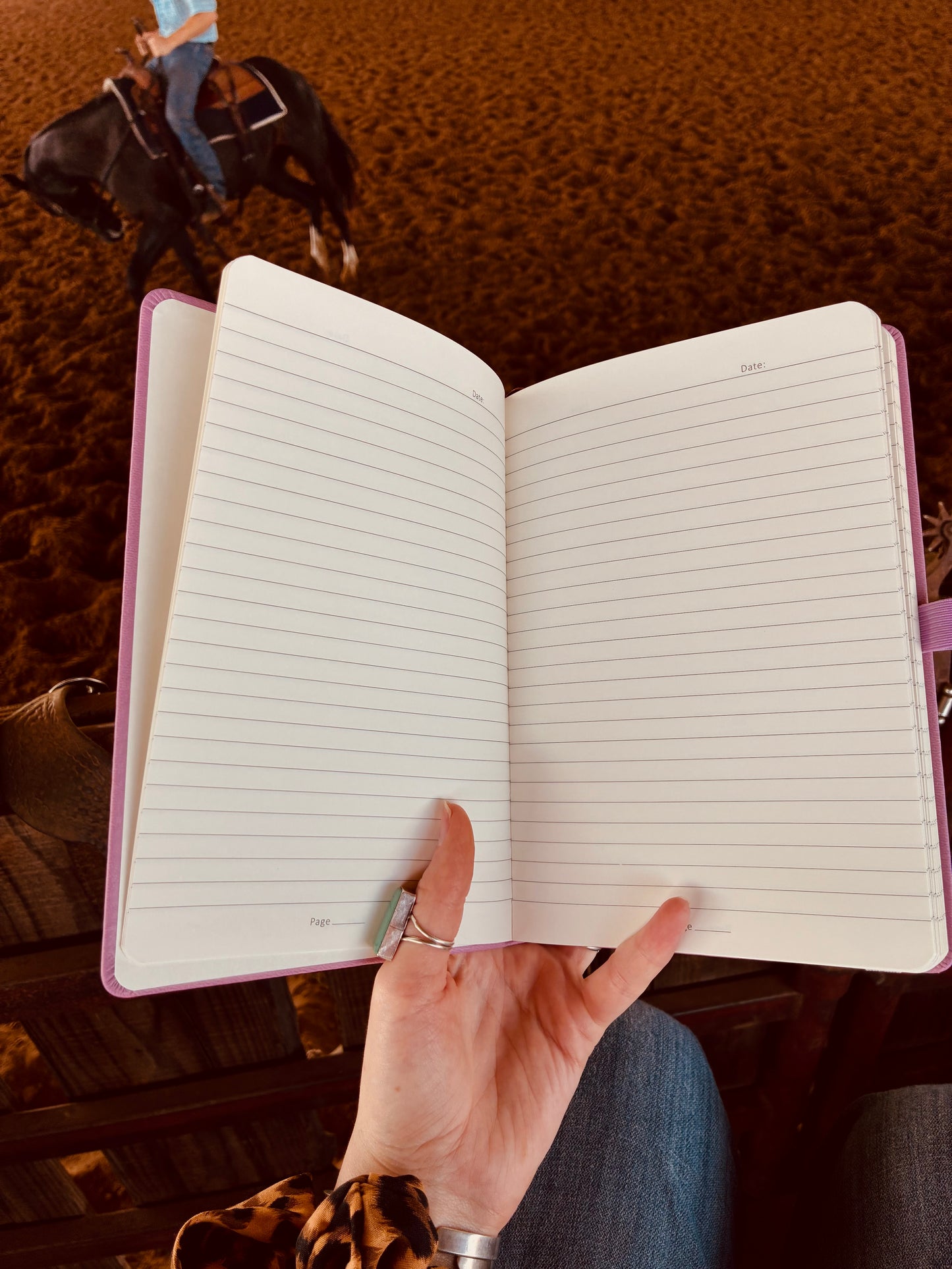 Live With Purple Lined Notebook