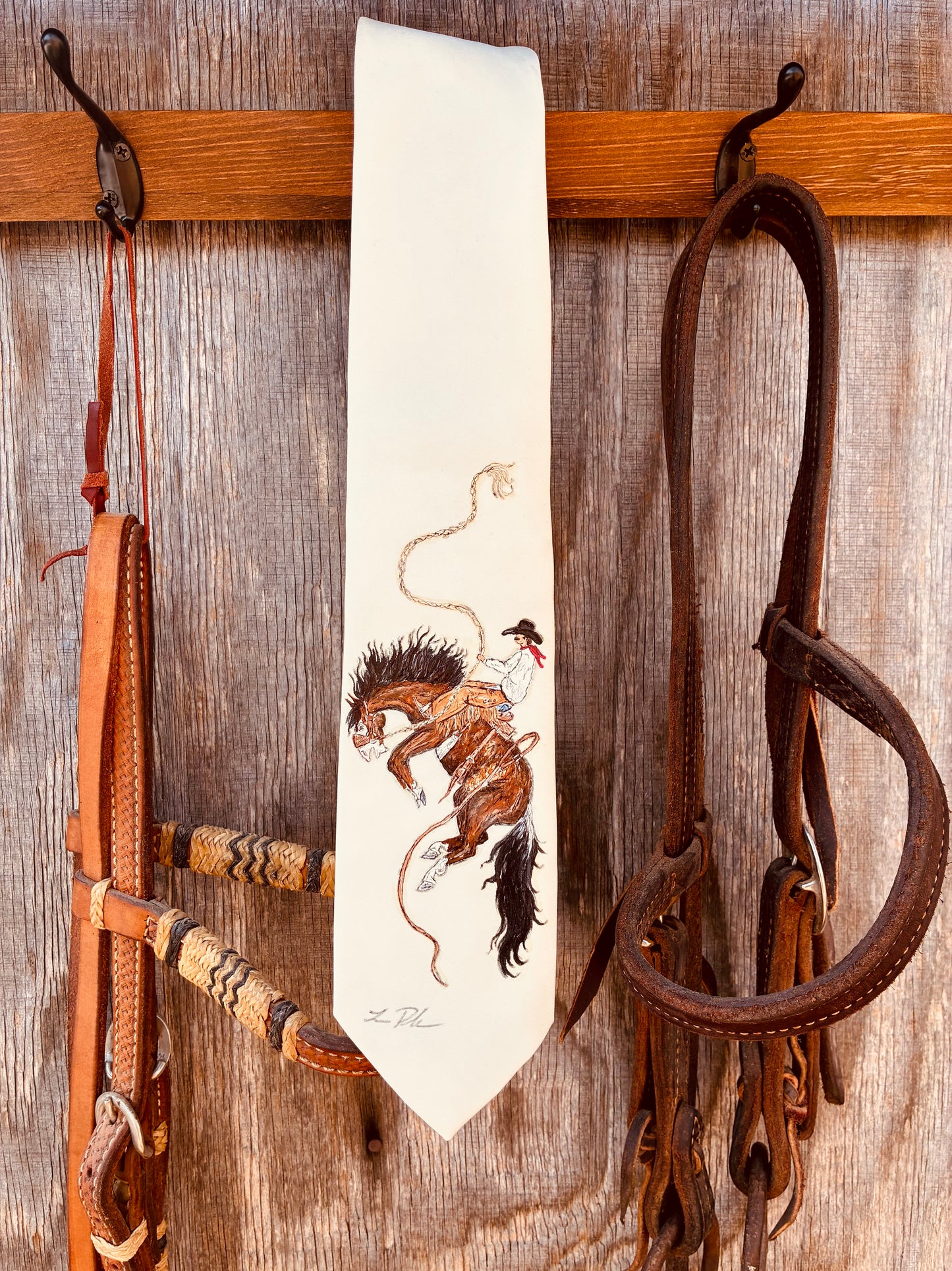 Sedona White Handpainted Necktie