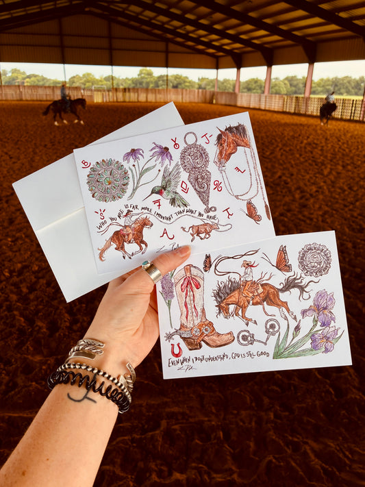 Cowgal Spring Greeting Cards