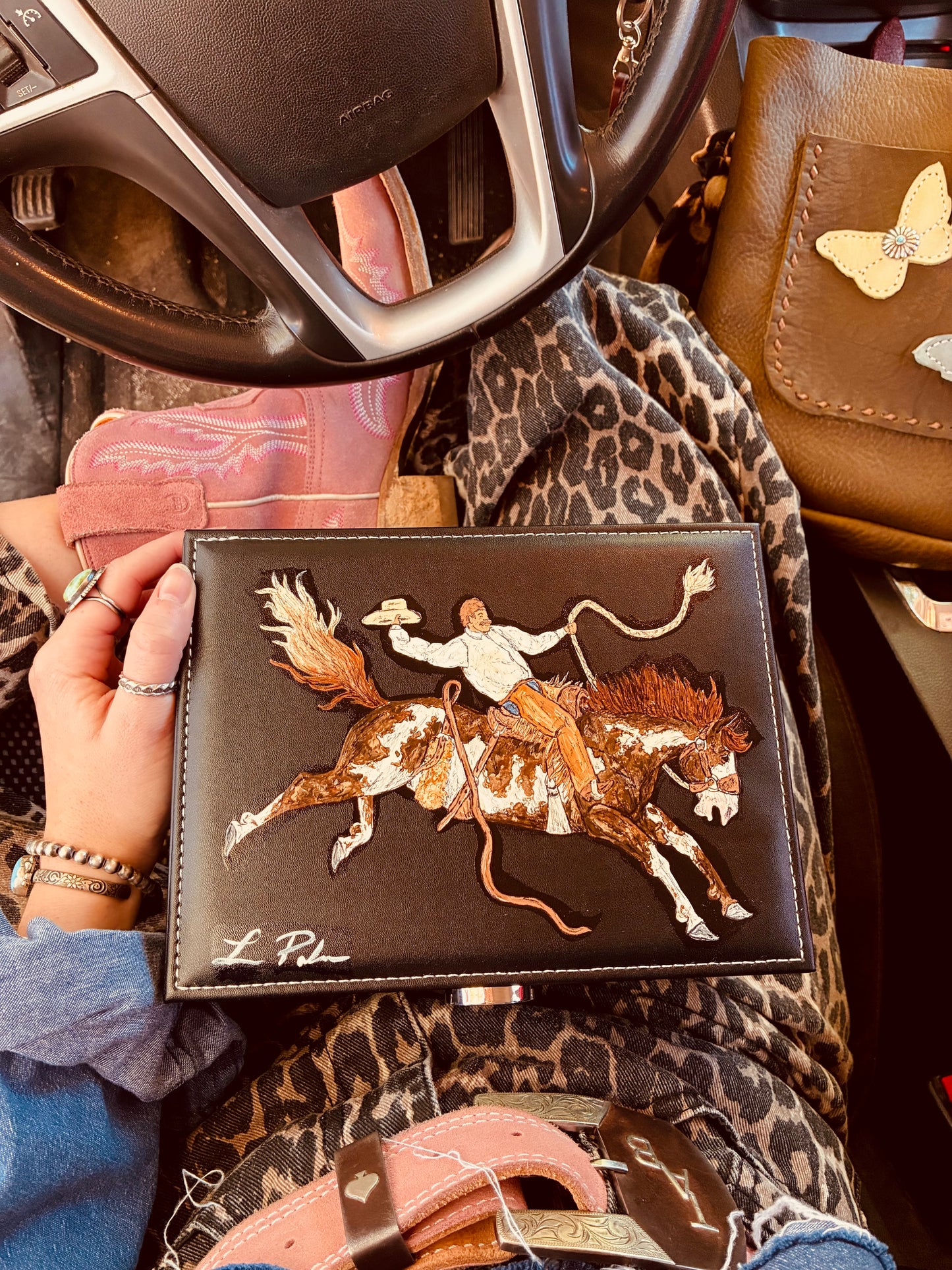 Yee Haw Black Jewelry Box