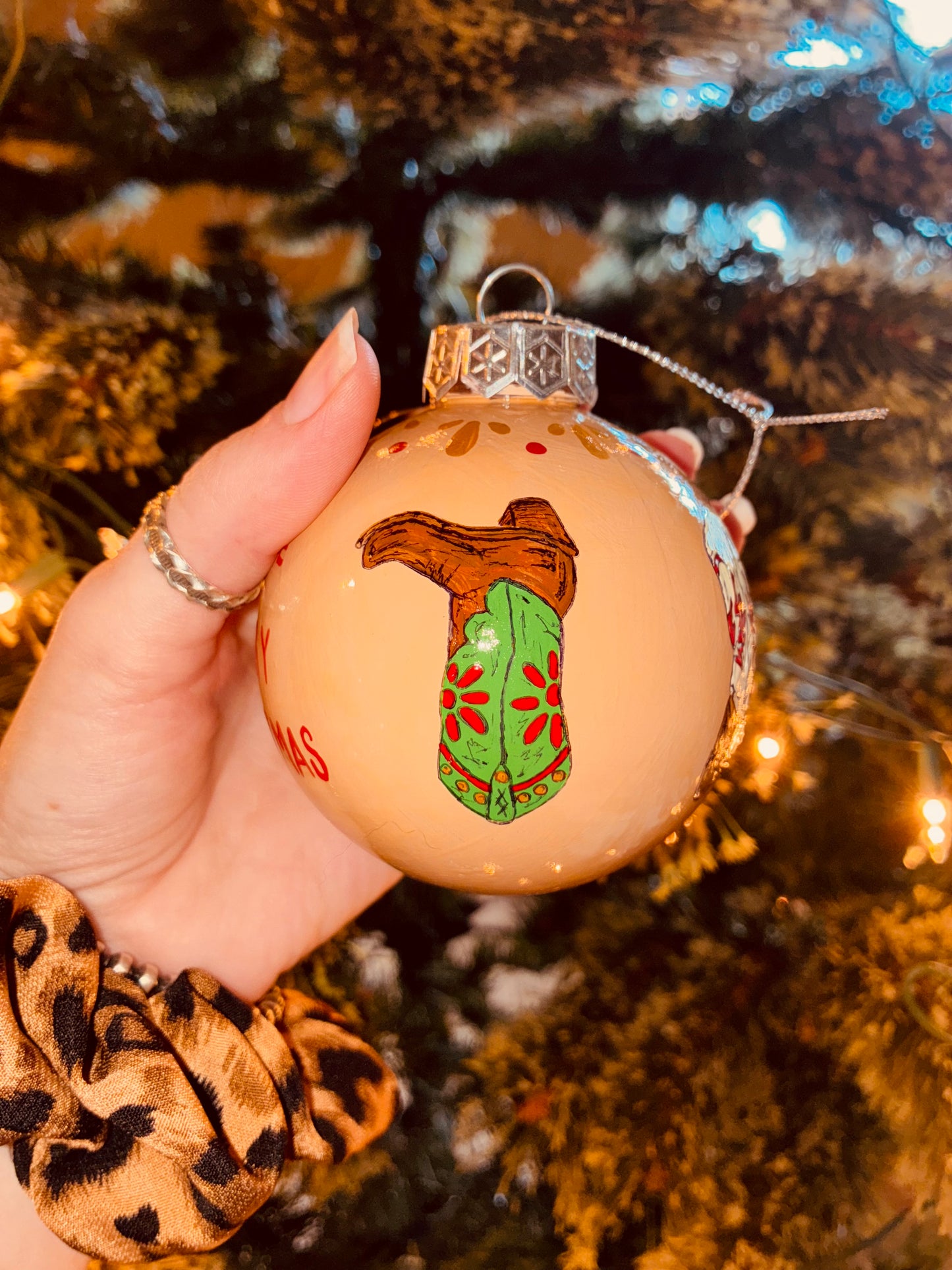 Boots Large HANDPAINTED Ornament