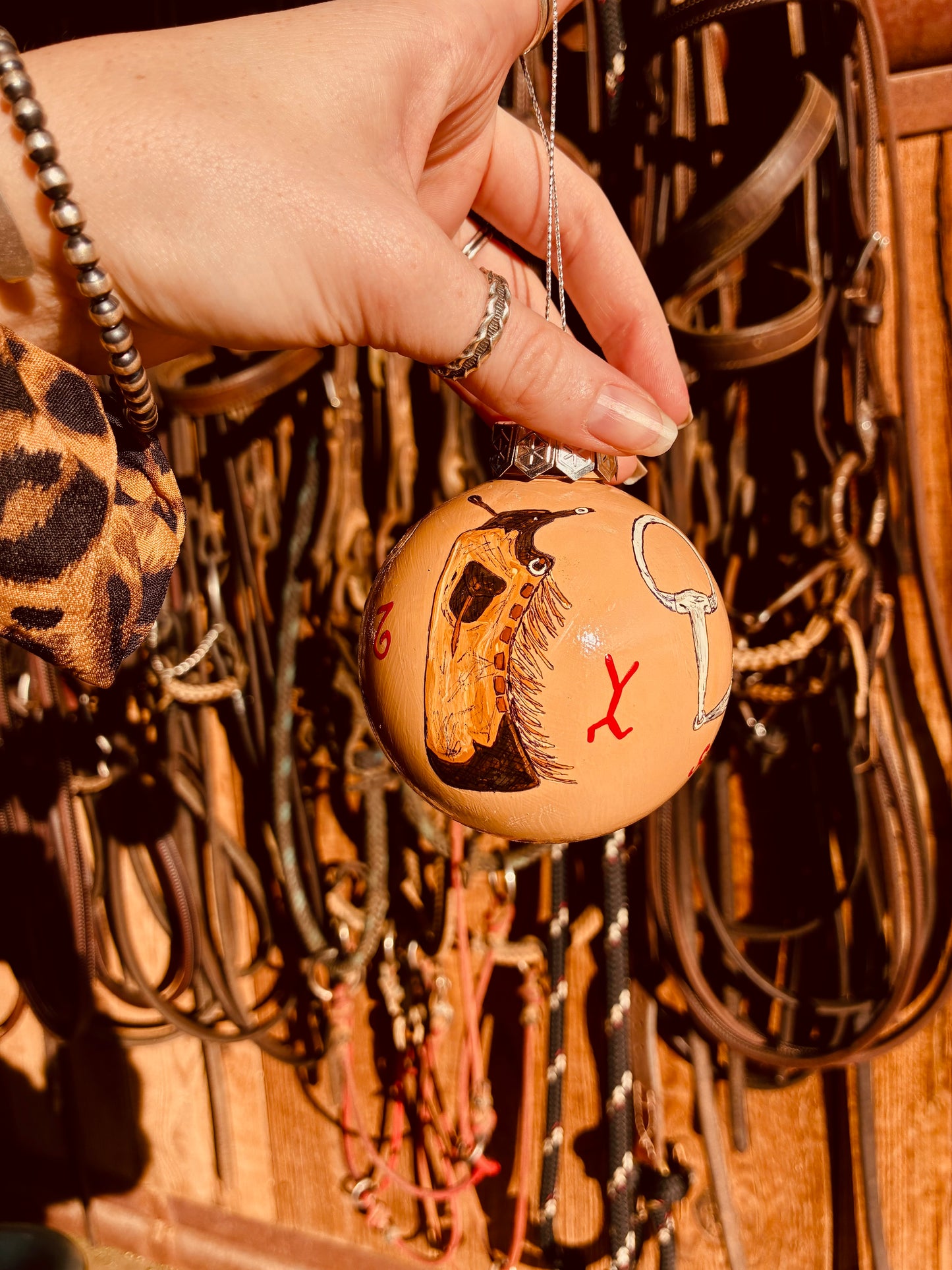 Cowboy Gear Large HANDPAINTED Ornament