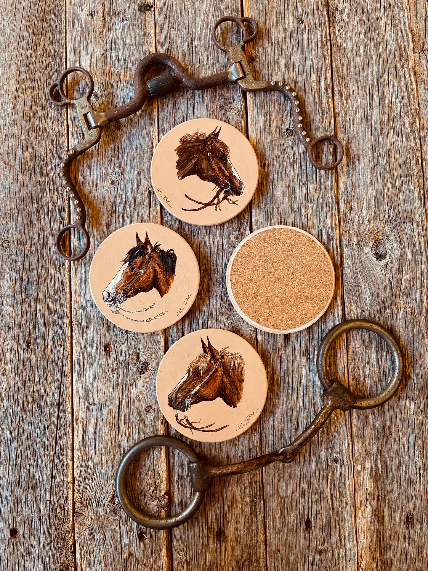 Stallions Handpainted Coasters
