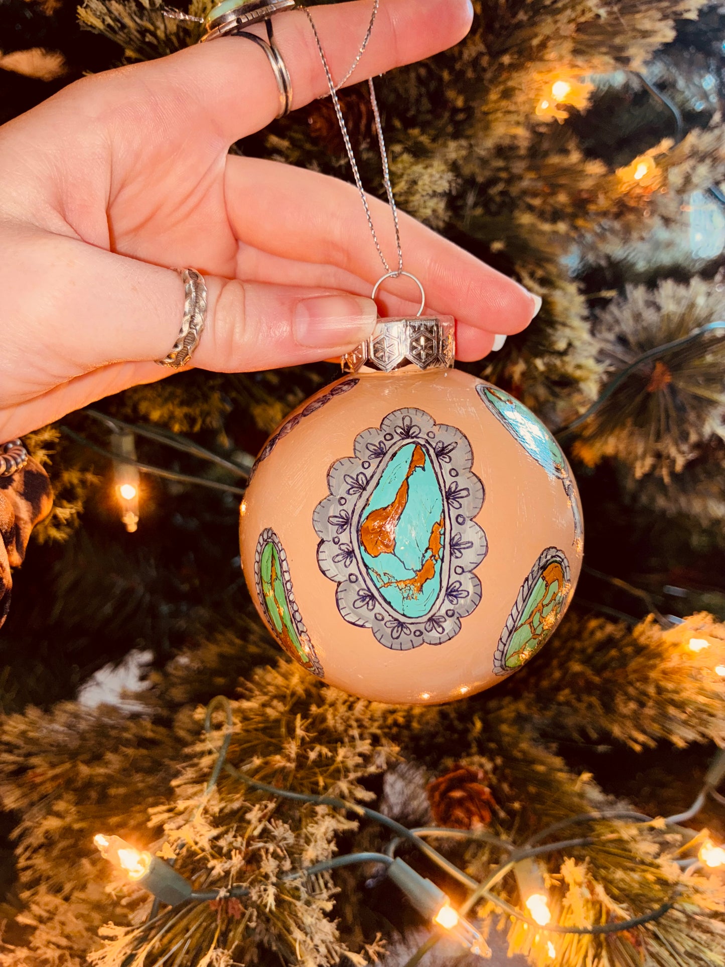 Joy Large HANDPAINTED Ornament