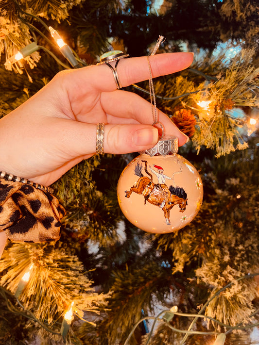 Howdy Small HANDPAINTED Ornament