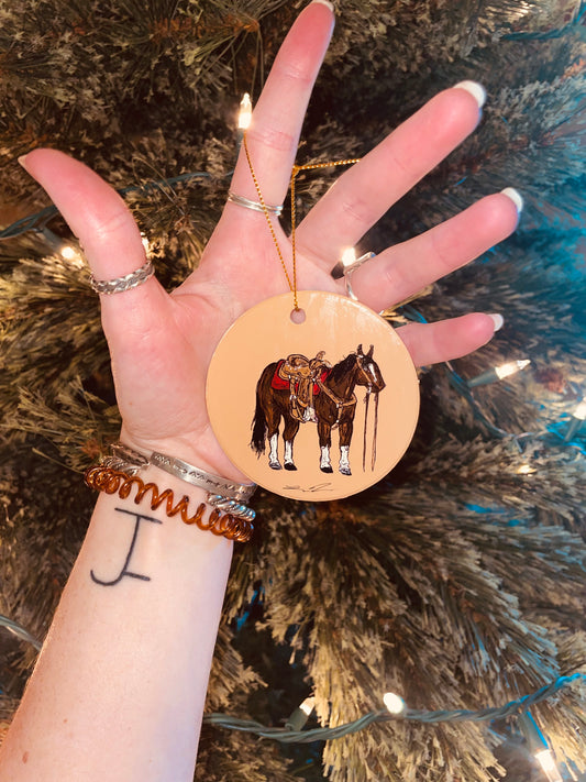 Yee Hawlidays Hanpainted Ornament