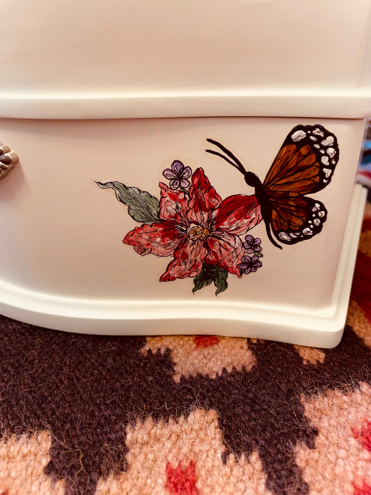 Lucky Girl HANDPAINTED Wooden Jewelry Music Box