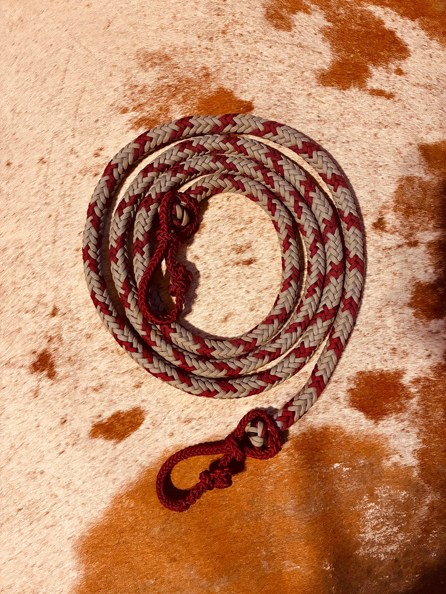 Valentine Handmade Red and Gray Loop Reins