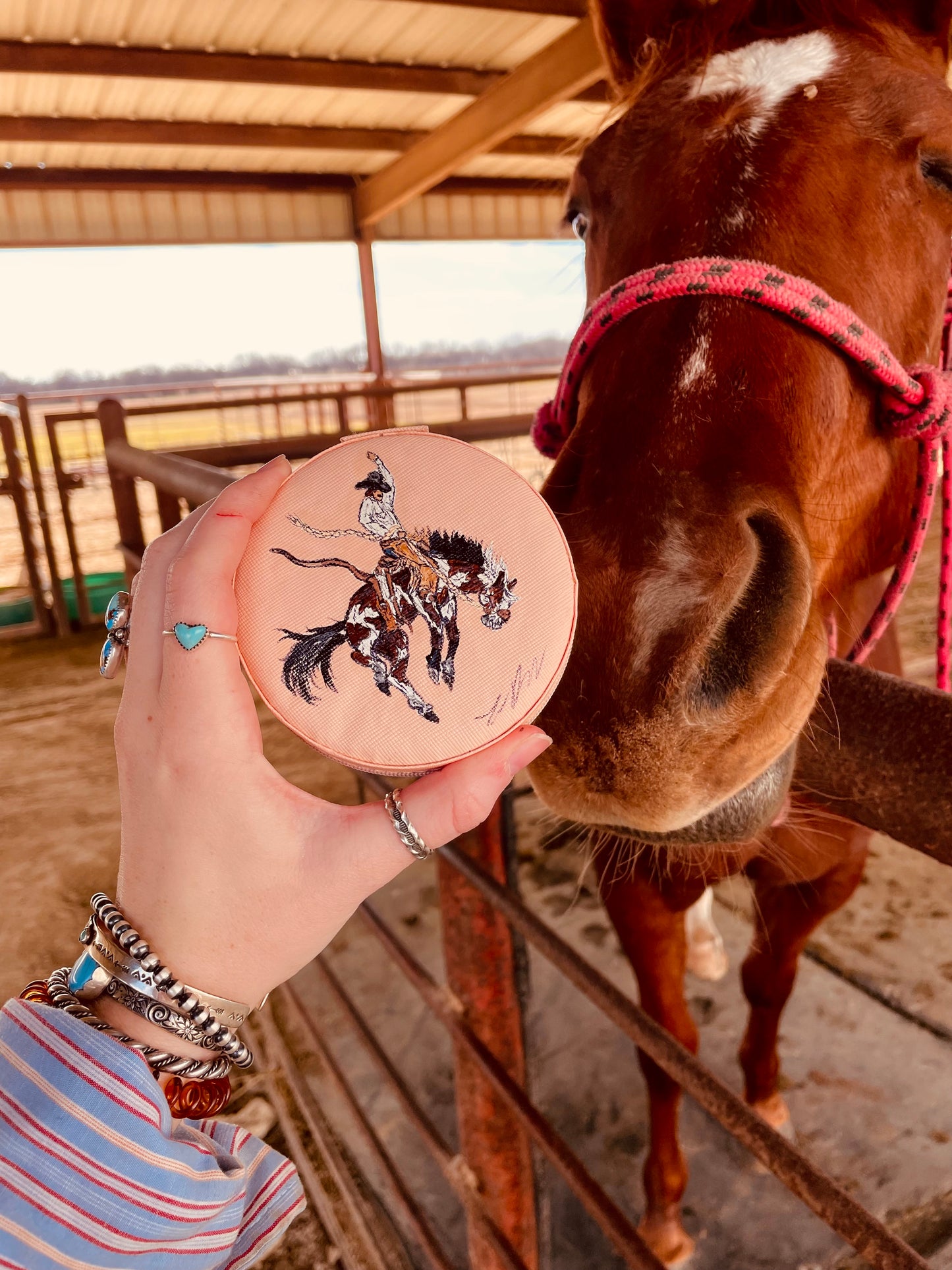 Bronc Babe Mini Round Case