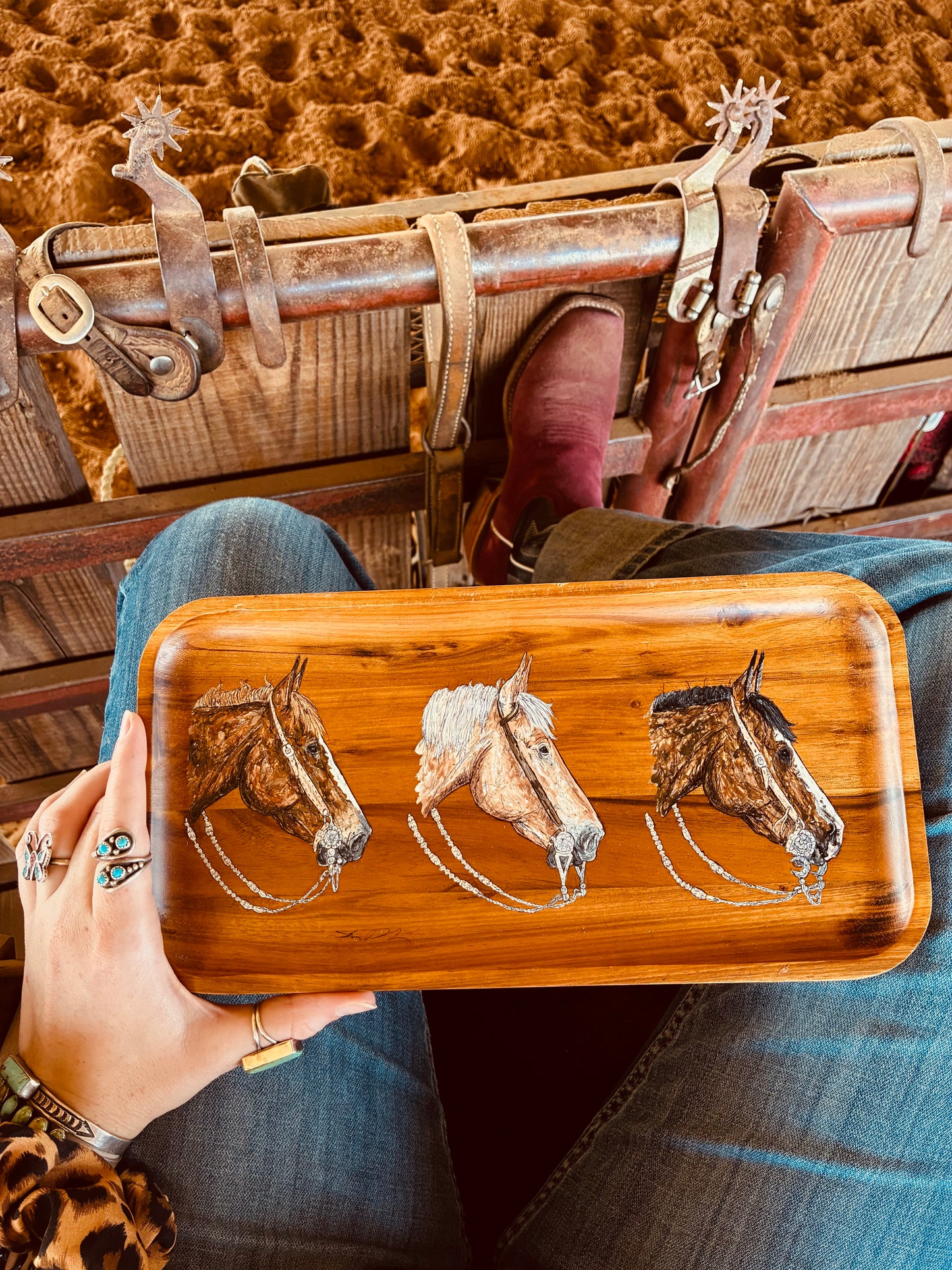 Tres Wooden Decorative Tray