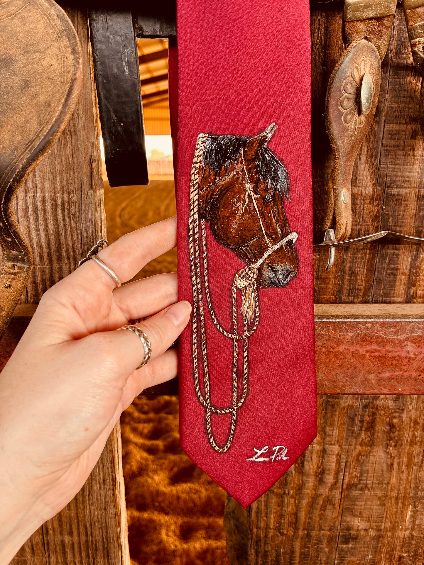 Clyde Red Handpainted Necktie