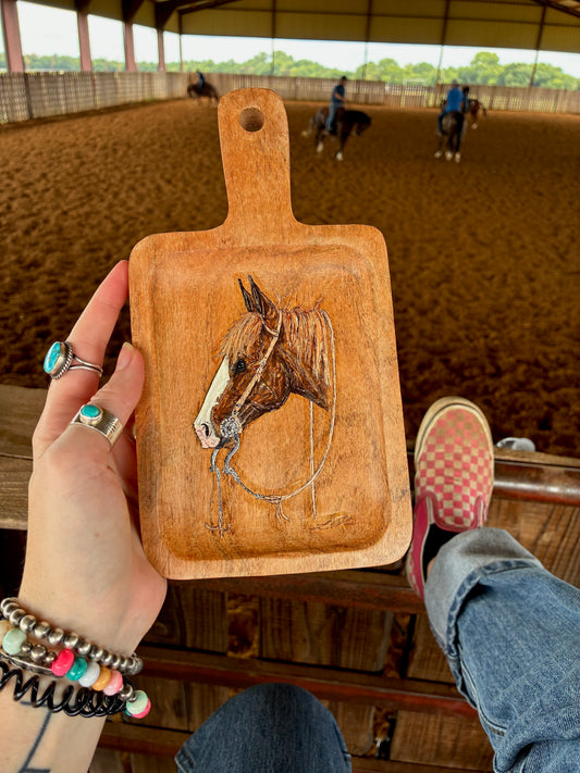Scarlet Wooden Decorative Tray