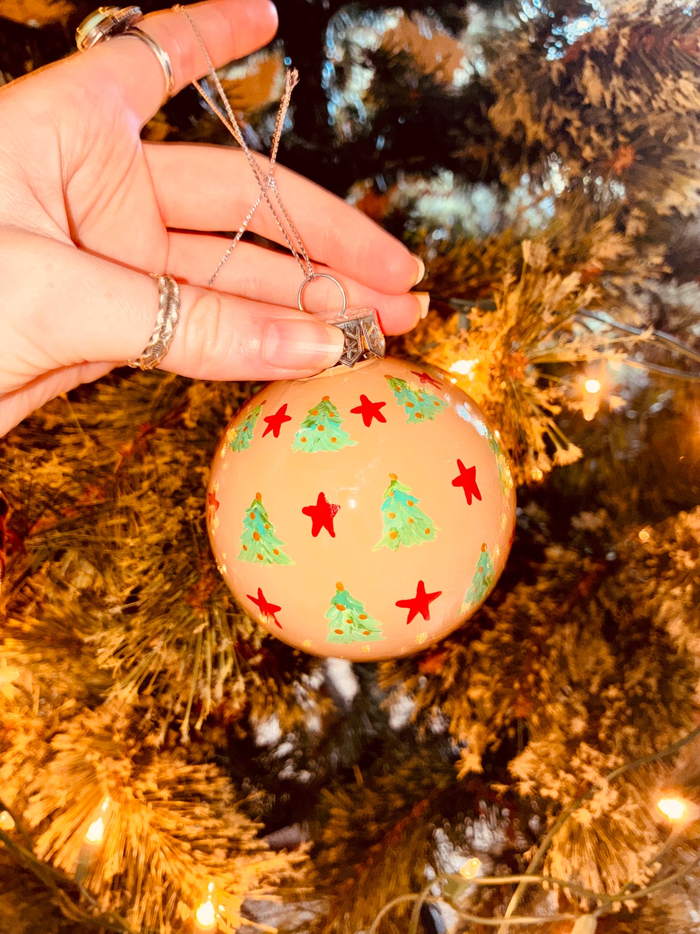 Pretty Palomino Large HANDPAINTED Ornament