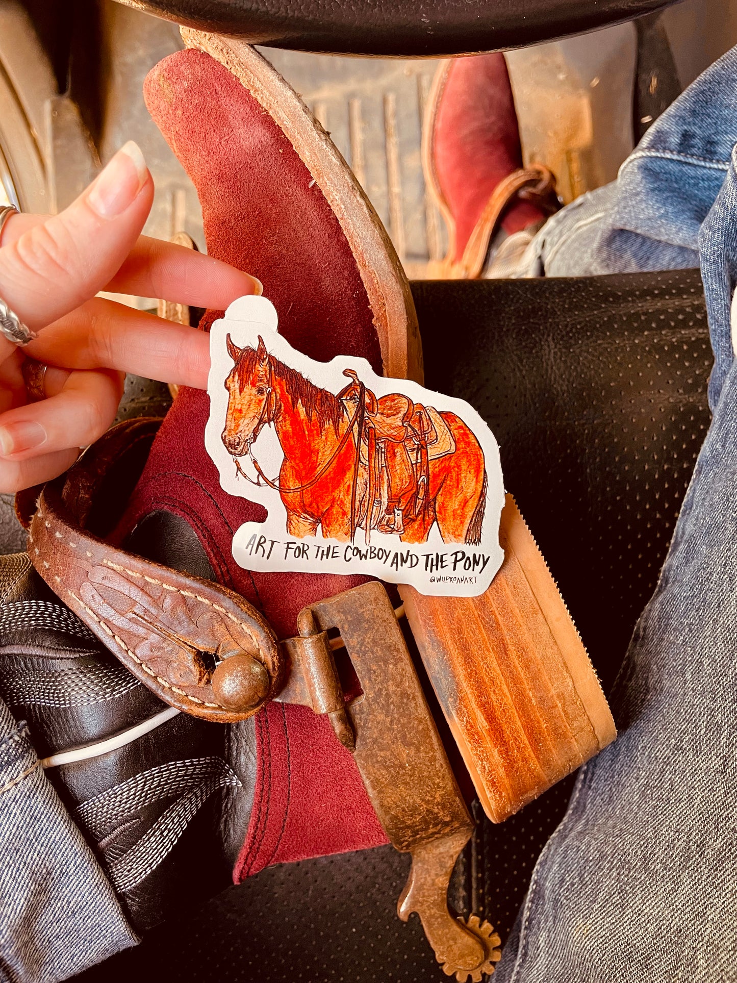 Cowboy and the Pony Sticker