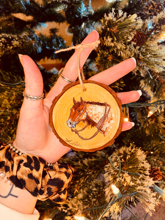 Roany Pony Wood Ornament