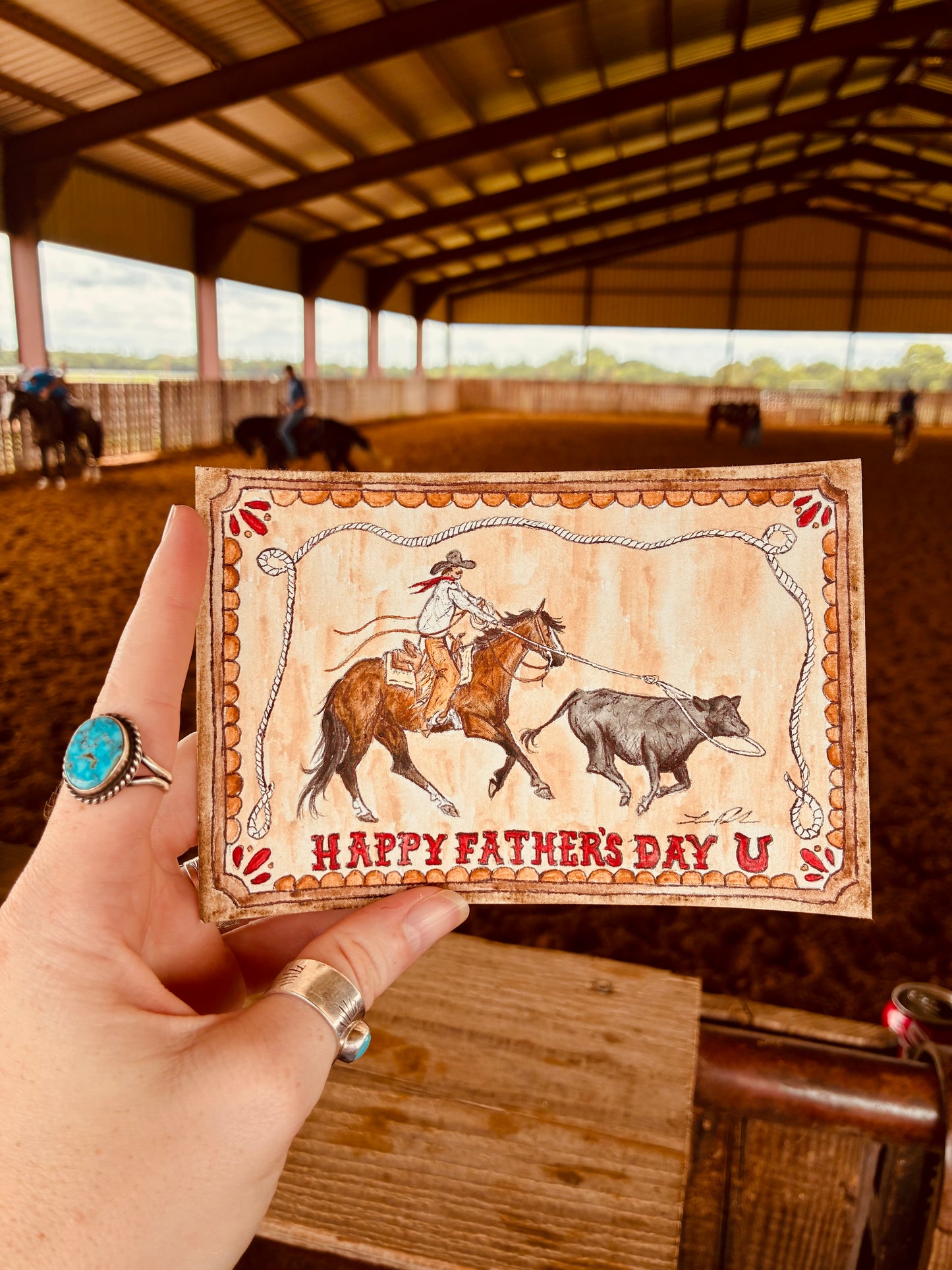 Roper Handpainted Fathersy Day Card