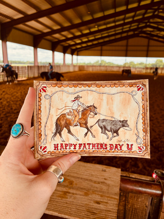Roper Handpainted Fathersy Day Card