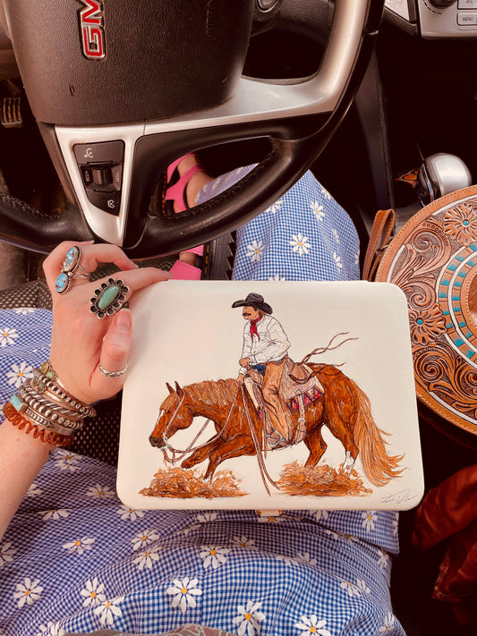 Cut It Out White XL Handpainted Jewelry Box