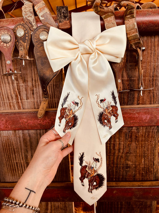 Rowdy White Handpainted Necktie