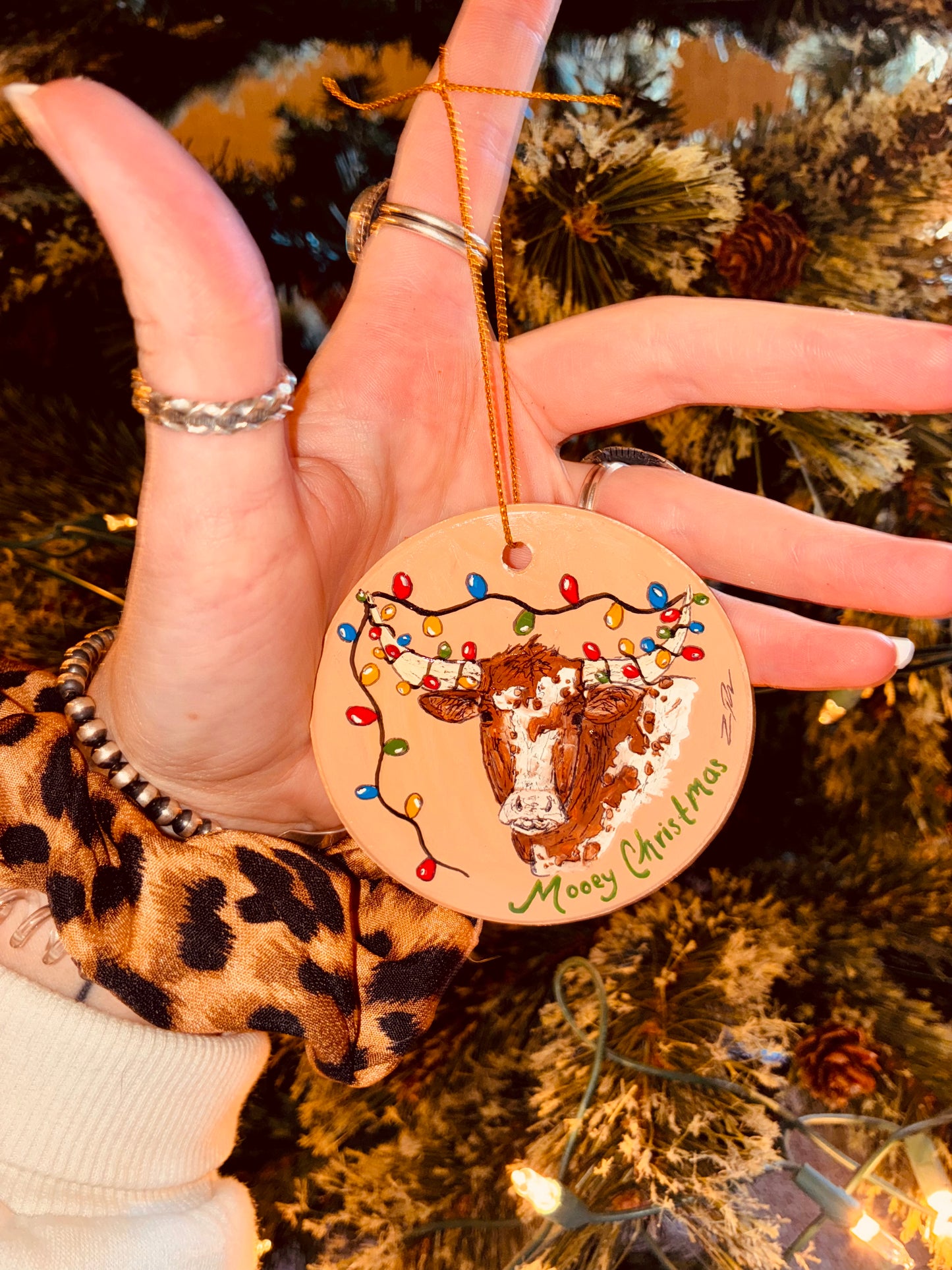 Mooey Hanpainted Ornament
