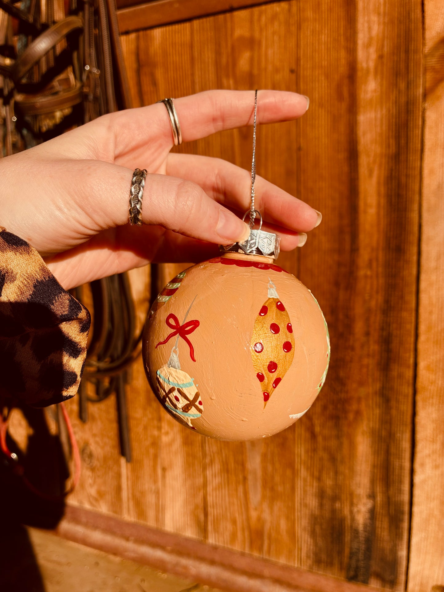 Pretty Tree Large HANDPAINTED Ornament